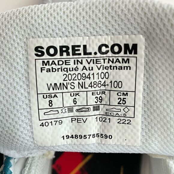 Sorel Out 'N About III Classic Waterproof Lace-up Boots Suede Low White 8 - Picture 6 of 14